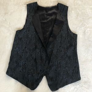 Blue & Black Patterned Custom Made Vest